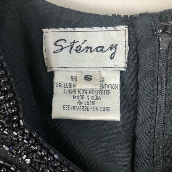 Stenay Vintage Silk Beaded Top Size Small - Picture 4 of 6